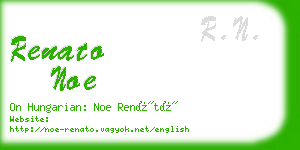 renato noe business card